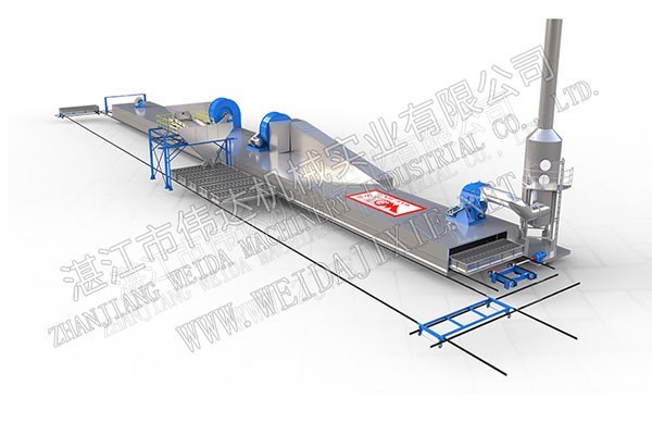 洞道式熱風穿透隧道爐(幹燥線)